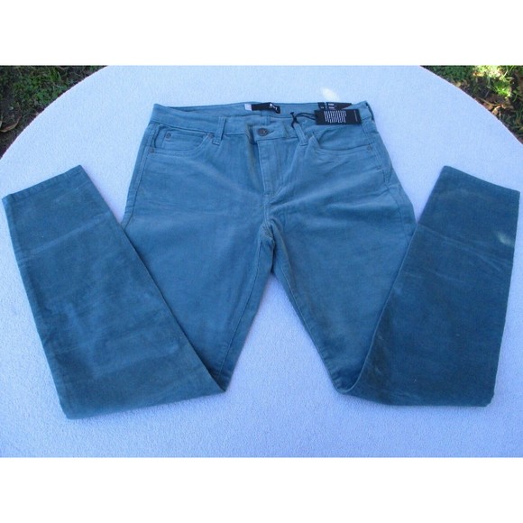 Kut From The Kloth Corduroy Pants Women's Size 12 Diana Skinny Teal Blue New - Picture 2 of 15